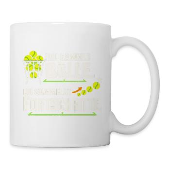 Tennistrainer Tennis Coach Tennislehrer Geschenk - Tasse - Weiß - Rechts