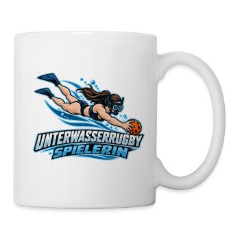 Unterwasserrugby Spielerin Illustration - Tasse - Weiß - Rechts