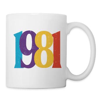 Geboren 1981 Geburtstagsgeschenk Geburtstag 81 - Tasse - Weiß - Rechts
