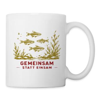 Gemeinsam statt Einsam Unterwasserwelt - Tasse - Weiß - Rechts