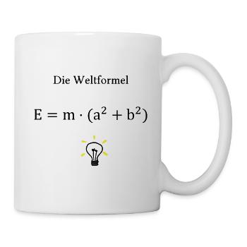 Die Weltformel - Tasse - Weiß - Rechts