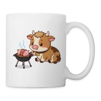 Spanferkel Grill für Veranstaltungen Spaß Lustig - Tasse - Weiß - Rechts