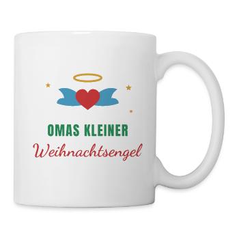 Omas kleiner Weihnachtsengel – Kinder - Tasse - Weiß - Rechts