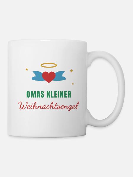 Omas kleiner Weihnachtsengel – Kinder - Tasse - Weiß