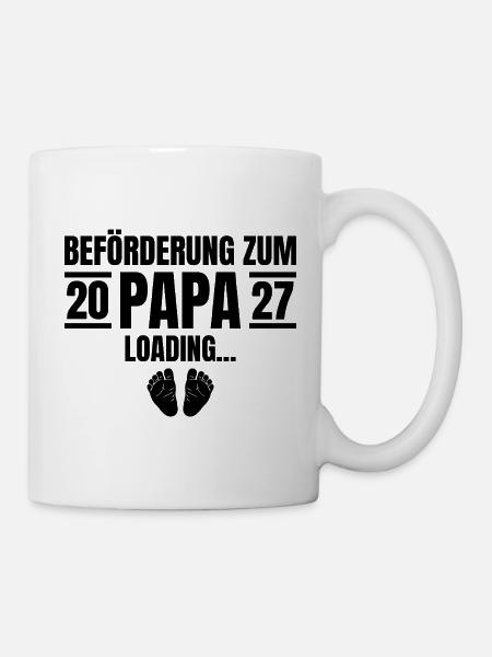 Beförderung zum Papa 2027 Loading - Tasse - Weiß