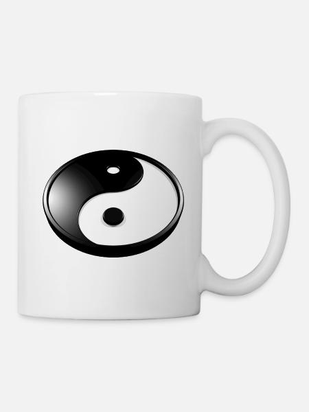 Yin Yang 3D - Tasse - Weiß