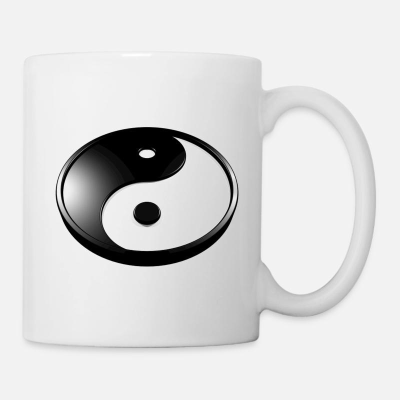 Yin Yang 3D - Tasse - Weiß