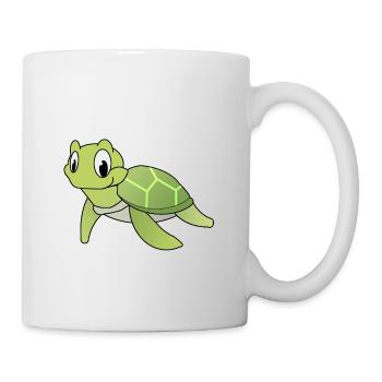 Schildkröte - Tasse - Weiß - Rechts