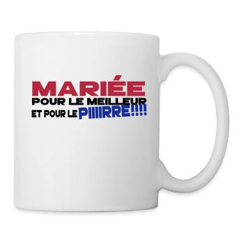 mariée humour - Mug blanc - blanc - Droite