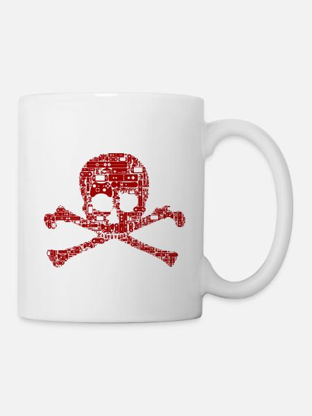 Gamer skull - Tasse - Weiß