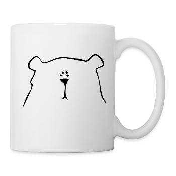Eisbär Gesicht Kopf Bär Polarbär Nordpol - Tasse - Weiß - Rechts