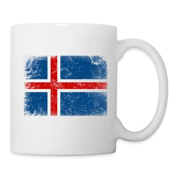 ISLAND VINTAGE FLAGGE - Tasse - Weiß - Rechts