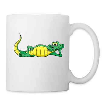 Cooles Krokodil - Tasse - Weiß - Rechts