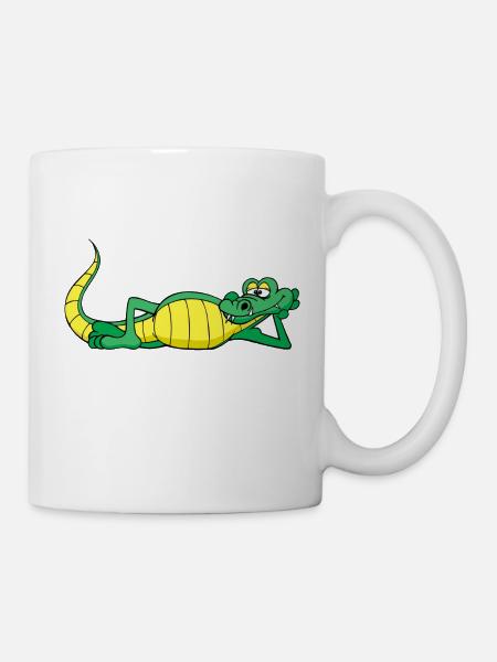 crocodile fraî - Mug blanc - blanc