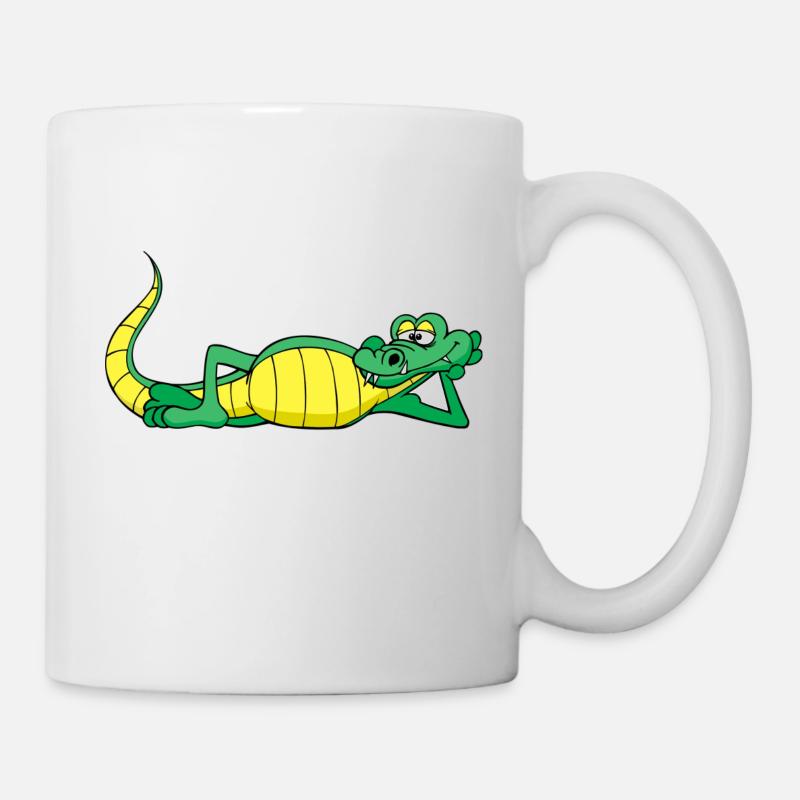 crocodile fraî - Mug blanc - blanc