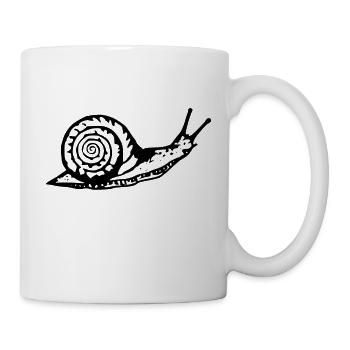Snail black and withe - Tasse - Weiß - Rechts