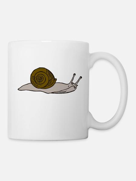 Brown snail - Tasse - Weiß
