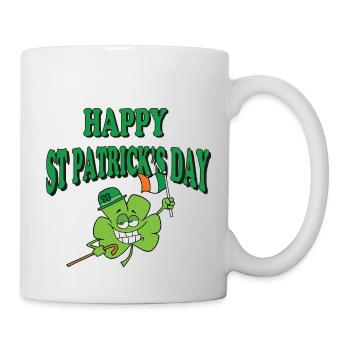 Glücklichen St Patrick Tag - Tasse - Weiß - Rechts