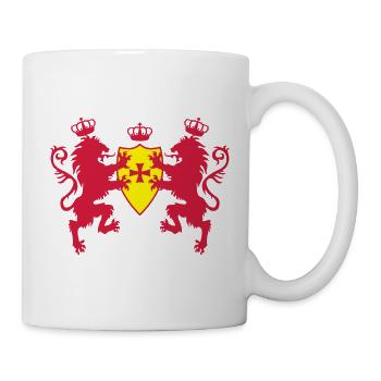Loewen with the Knight Templar Cross Shield crown - Mug - white - Right