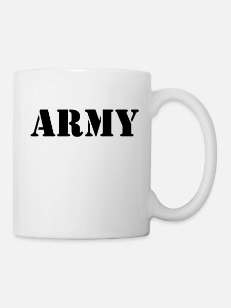 Army black - Tasse - Weiß