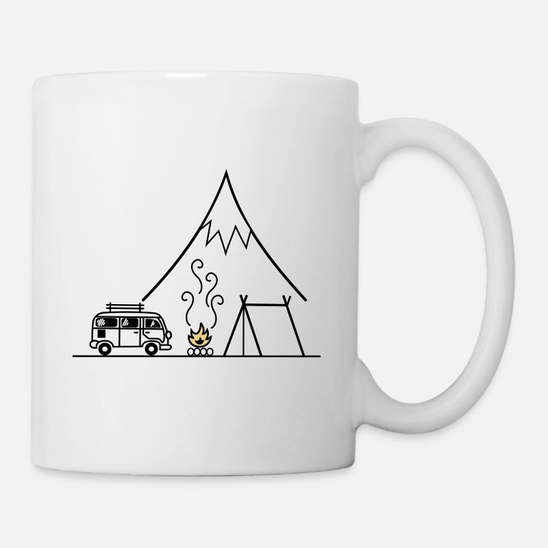 Lagerfeuer Camping Trip - Tasse - Weiß