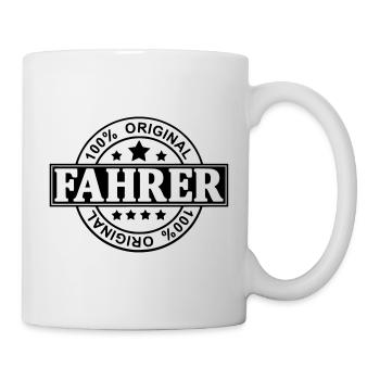 Fahrer - Tasse - Weiß - Rechts