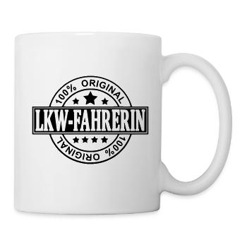 LKW fahrerin - Tasse - Weiß - Rechts