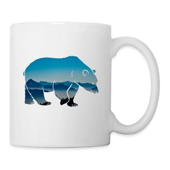 Les habitants des forêts Forester ours sauvage animal forêt nature - Mug blanc - blanc - Droite