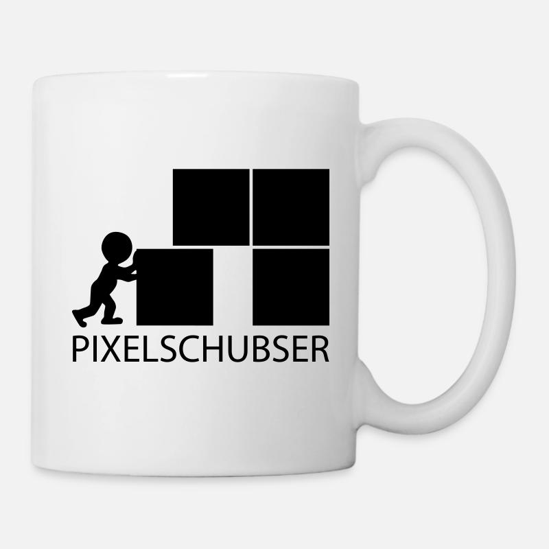 Pixelschubser und stolz darauf! - Tasse - Weiß