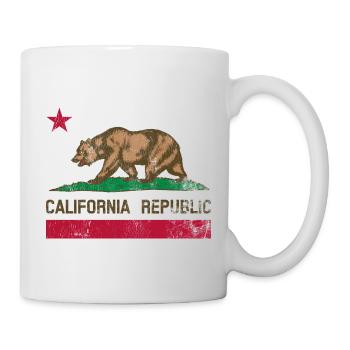 California Vintage Grunge - Tasse - Weiß - Rechts