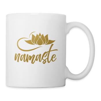 Namaste Yoga Lotusblüte Geist Joga Bewusstsein - Tasse - Weiß - Rechts