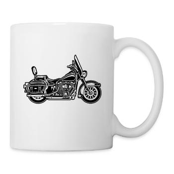 Chopper / motorcycle 06_black - Mug - white - Right