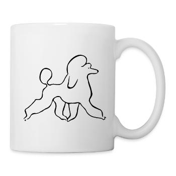 Pudel - Tasse - Weiß - Rechts