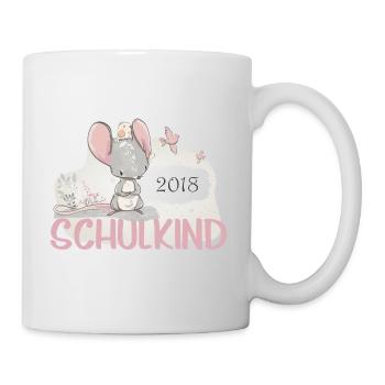 Schoolchild 2018 schooling mouse girl - Mug - white - Right