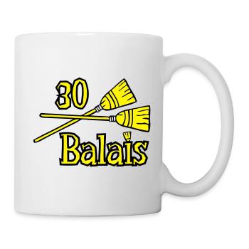30 Jahre Besen - Tasse - Weiß - Rechts