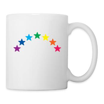 Regenbogensterne - Tasse - Weiß - Rechts