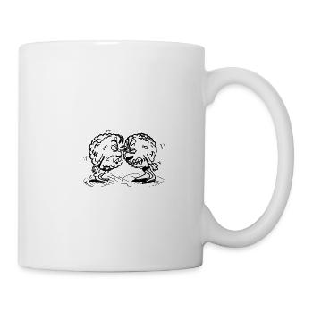 Deux cellules en colère - Mug blanc - blanc - Droite