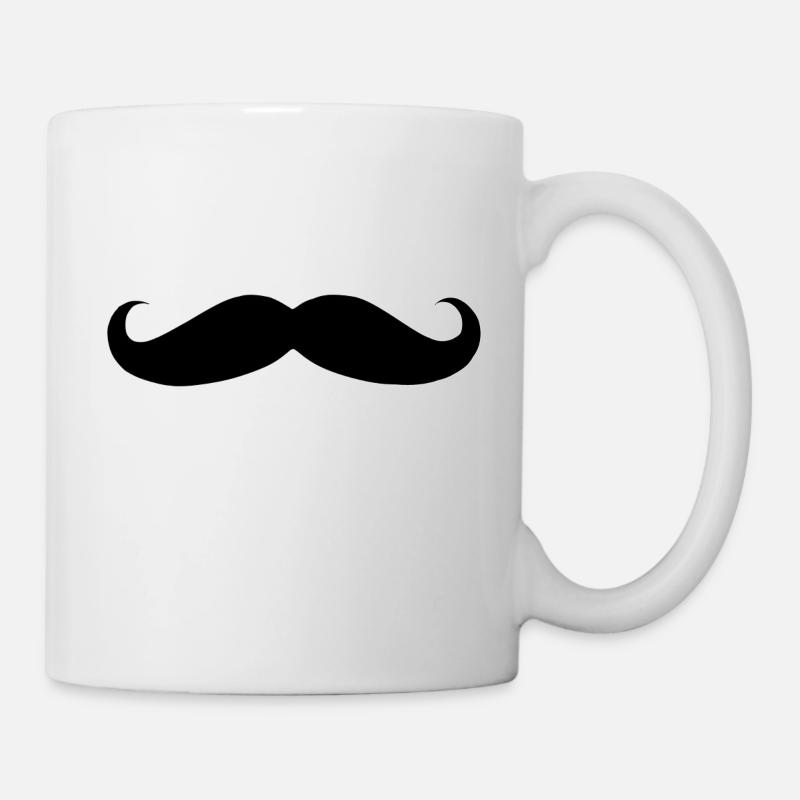 Moustache / Moustache - Mug blanc - blanc