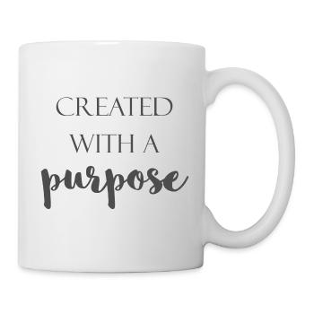 Created with a purpose - Tasse - Weiß - Rechts