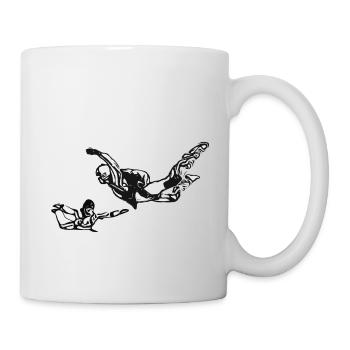 Skydiving, nur fliegen ist schöner - Tasse - Weiß - Rechts