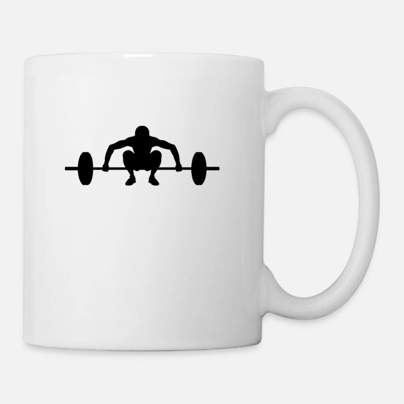 Barbell black - Mug - white