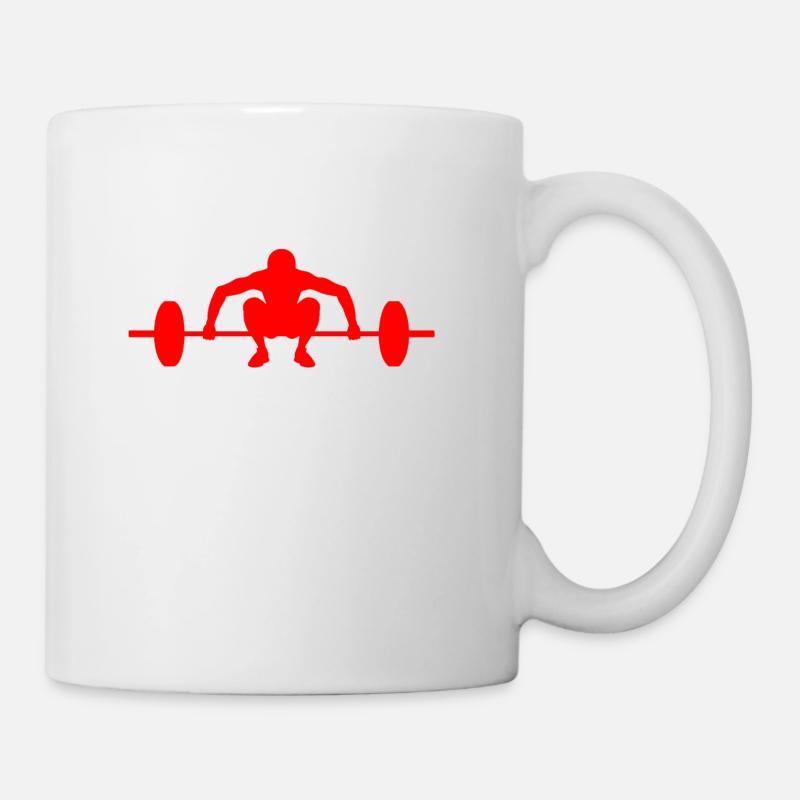 Barbell rot - Tasse - Weiß