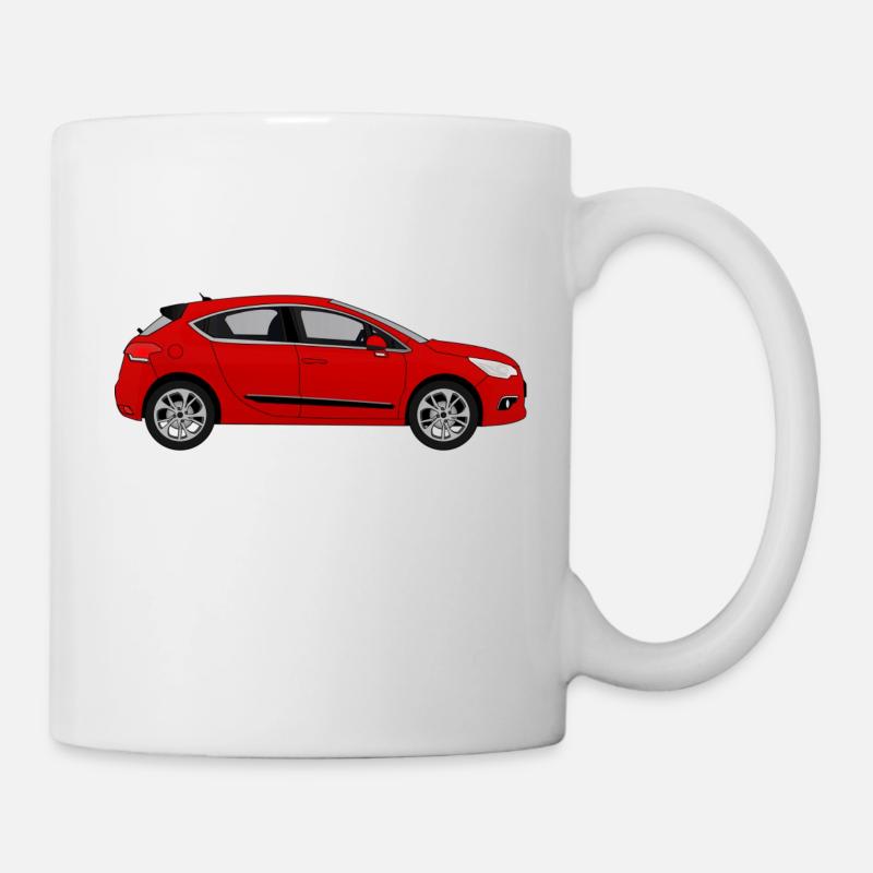 Voiture rouge - Mug blanc - blanc