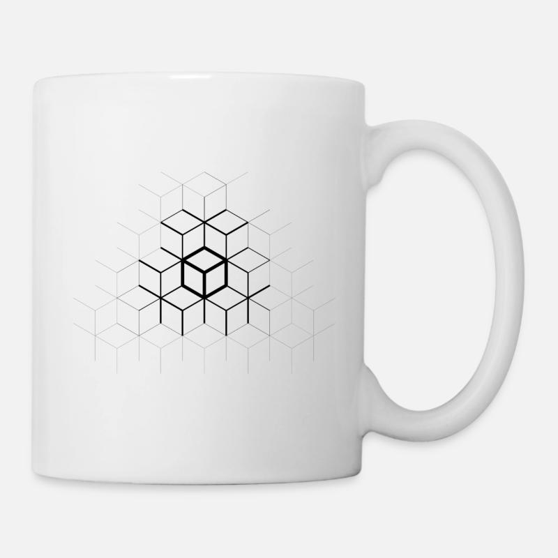 CUBES - Mug blanc - blanc