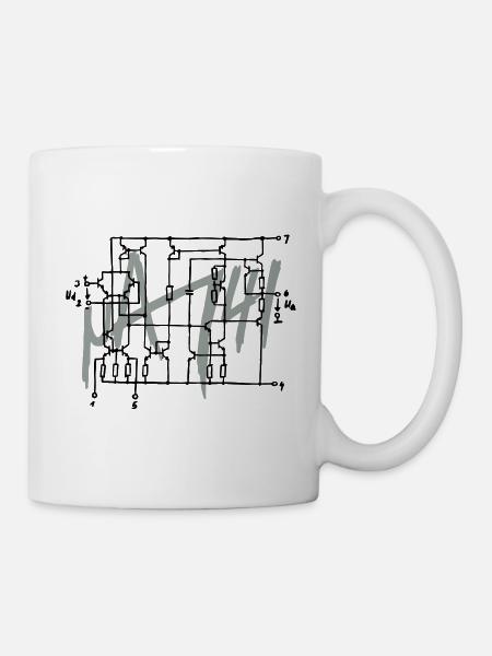 uA741 operational amplifier circuit diagram - Mug - white