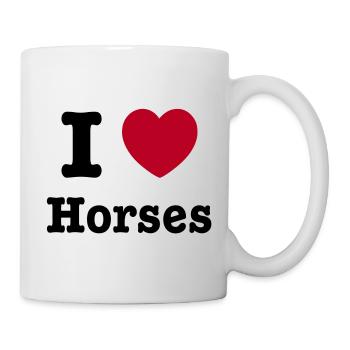 J'aime les chevaux - I love Horses - Mug blanc - blanc - Droite