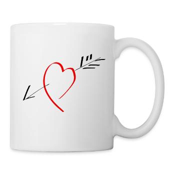 Herz - Tasse - Weiß - Rechts