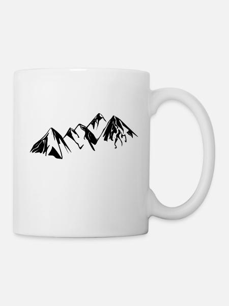 Berg 1 - Tasse - Weiß