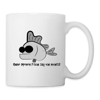 Sans mon poisson je ne dis rien! - Mug blanc - blanc - Droite