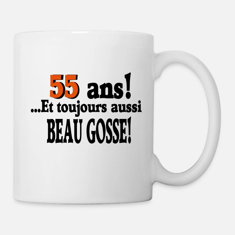 55 ans / anniversaire 55 ans / homme 55 ans - Mug blanc - blanc